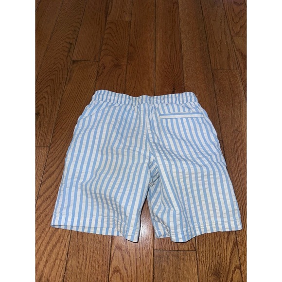 Boy Cat & Jack Swim Trunks Striped Anchor Swim Shorts Elastic Waist Size S (6/7) - Picture 2 of 9